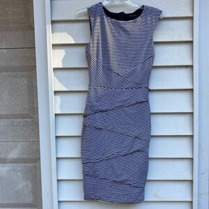 White House Black Market Dress Womens 0 Instantly Slimming Striped Sheath